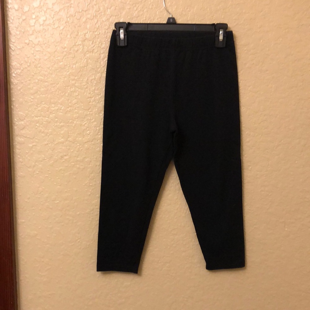 Lands End Capri Black Leggings